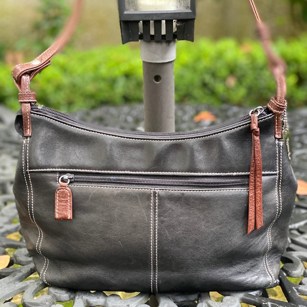 Tignanello Black and Brown Shoulder Bag - Picture 3 of 8
